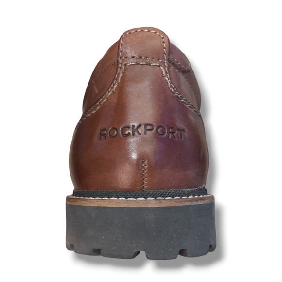 Rockport Brown Leather Oxford Comfort Shoes Mens Size 10 Lug Sole Casual Dress main image 5